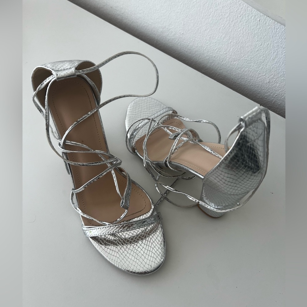 Silver Trap tiny heals size 8 from shein